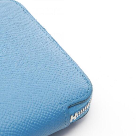 HERMES Blue Leather Wallet - Picture 8 of 9